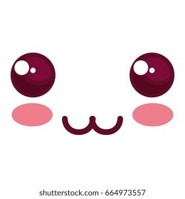 face kawaii character icon