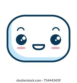 face kawaii character icon