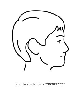 face kid male line icon vector. face kid male sign. isolated contour symbol black illustration