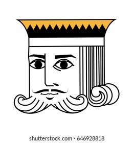 face king of playing poker card character