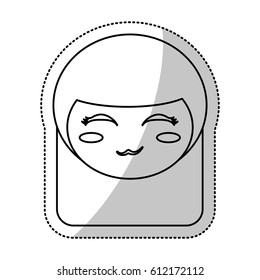 face kokeshi culture chinese line