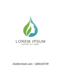 face leaf logo template