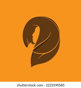 Face, Leaf And Pigeon Logo For Your Company