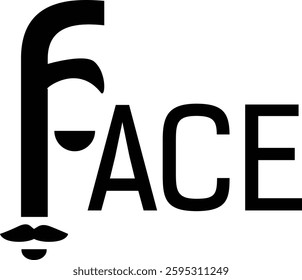 Face, letters, typography, creative, design.