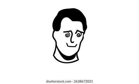 face of a liar, black isolated silhouette