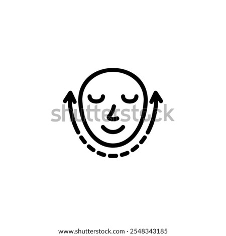 face lift icon or logo design isolated sign symbol vector illustration. High quality black line style vector suitable for designers, web developers, displays and websites