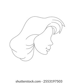 A FACE LINE ART DESIGN