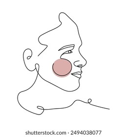 Face line art. Ilustración vectorial 