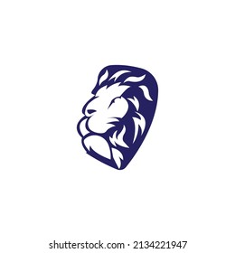 face lion logo abstract design illustration vector power
