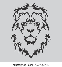 The face of a lion vector image