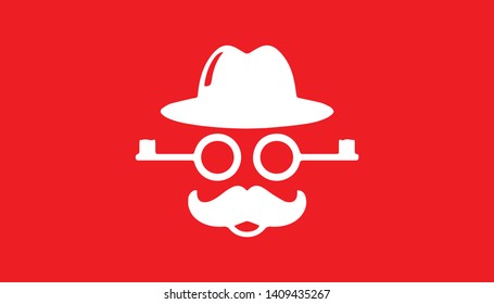 face logo in creative minimalist style. Vector illustration for face logo