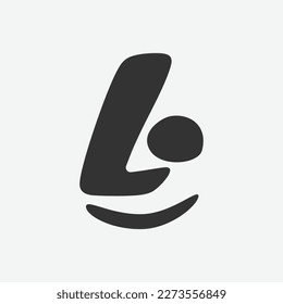 face logo design with Letter L