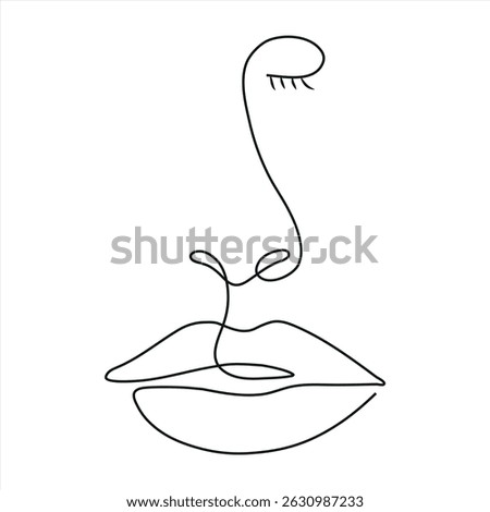 It's a face logo and it has an eye, a very nice looking design.