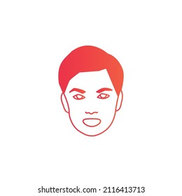 face logo or face icon with gradient, perfect for your logo