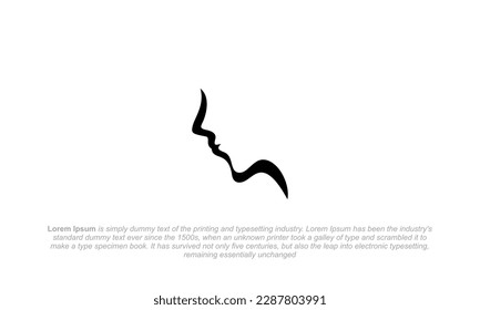 face logo, face silhouette vector, pictogram logo