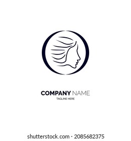 face logo template design vector for brand or company and other