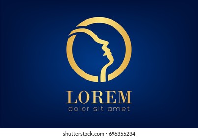 Face logo vector. Logo design vector illustration.