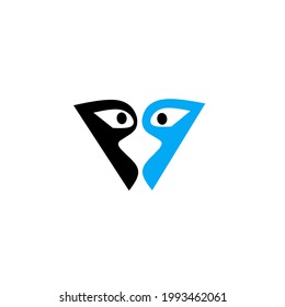 vector de logotipo facial en fondo blanco