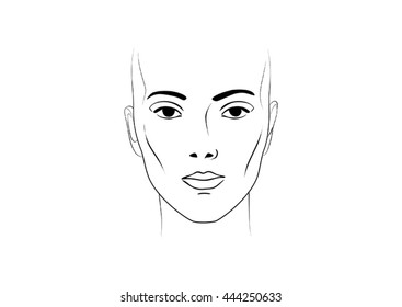 Face Makeup Girl Face Makeup Presentation Stock Vector (Royalty Free ...