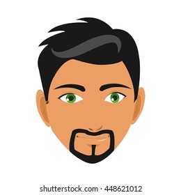 face of man with beard icon