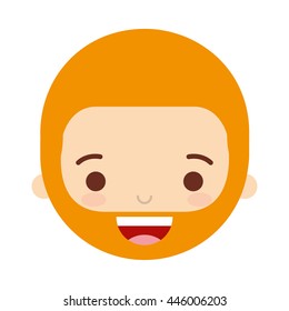 face man with a beard isolated icon design, vector illustration  graphic 