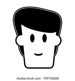 face of man cartoon icon image 