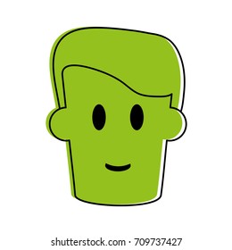 face of man cartoon icon image 