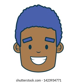 face man character on white background vector illustration