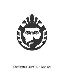 face of man cool logo template
