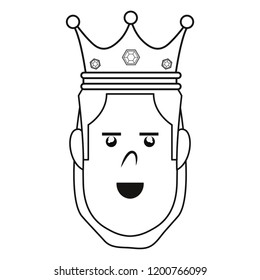 face man with crown