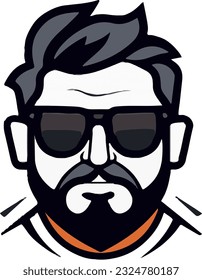 face man dad beard icon person