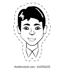 face man expression facial black and white