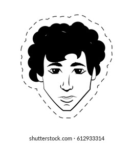 face man expression facial black and white
