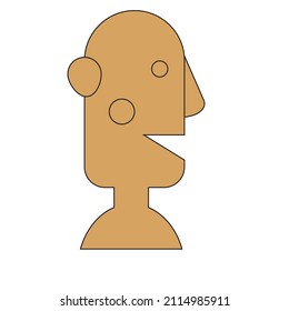 A face of a man - illustration - vector, icon