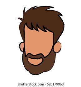 face man male bearded character image