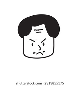 face man minimal by handwriting 