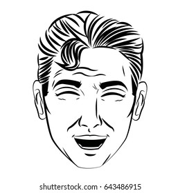 Face Man Pop Art Style Image Stock Vector (Royalty Free) 643486915 ...