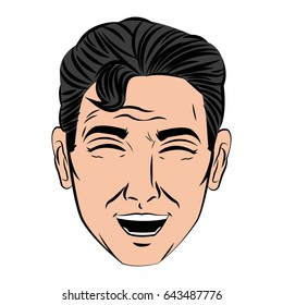 face man pop art style image