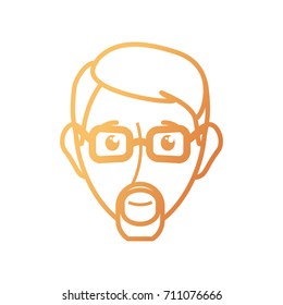 face man  vector illustration