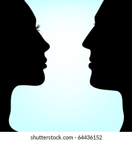 face man and woman