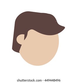 face man young avatar isolated vector illustration