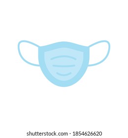 face mask accessory flat style vector illustration design