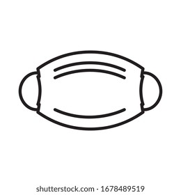 face mask accessory , line style icon vector illustration design