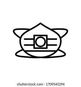 face mask accessory line style vector illustration design