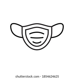 diseño de ilustración vectorial de líneas accesorias de máscara facial