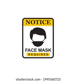 Logo-Design des Maskenbereichs, Vektorgrafik-Vorlage