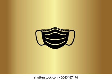 Face Mask Basic and elegant minimal artistic design initial based Icon logo-vector