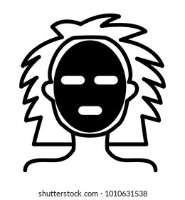 face mask beauty icon, vector illustration