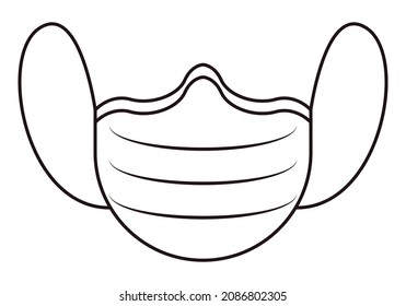 Icono de máscara de cara negro sobre fondo blanco.