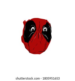face mask with black and red color